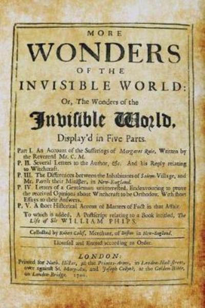 Cover for Robert Calef · More Wonders of the Invisible World (Paperback Book) (2018)