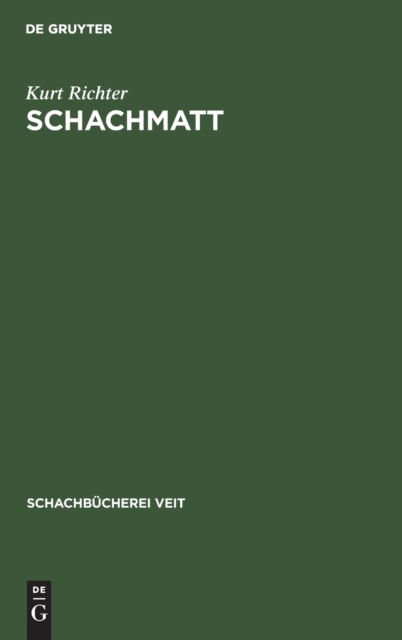 Cover for Kurt Richter · Schachmatt (Hardcover Book) (1958)