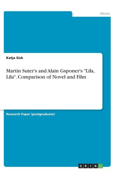 Martin Suter's and Alain Gsponer's - Sick - Książki -  - 9783346133021 - 