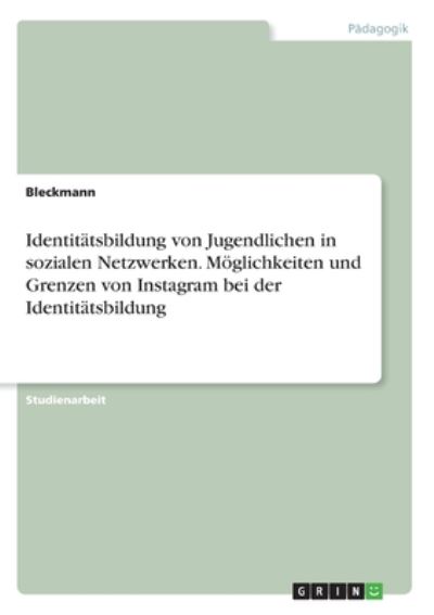 Cover for Bleckmann · Identitätsbildung von Jugendl (Book)