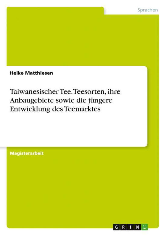 Cover for Matthiesen · Taiwanesischer Tee. Teesorte (Book)