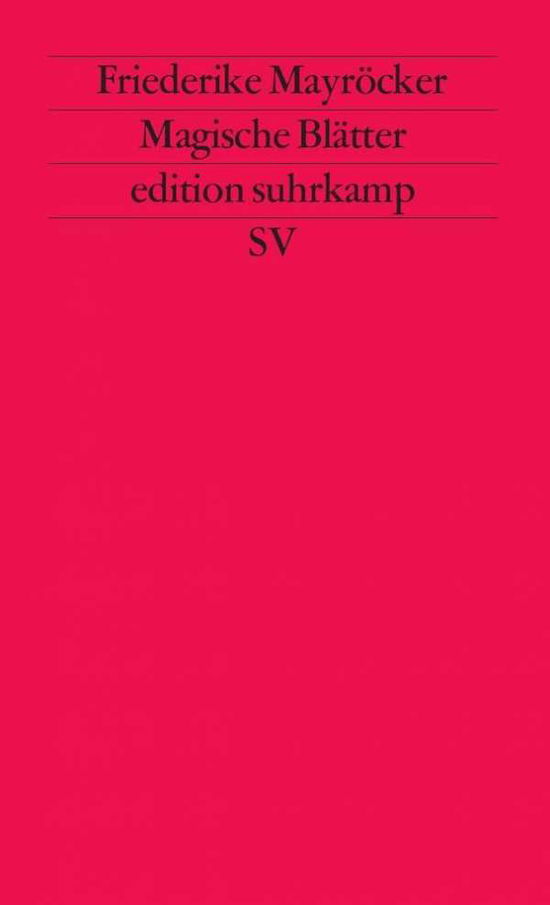 Cover for Friederike Mayrocker · Edit.Suhrk.1202 Mayröck.Mag.Blätter.1 (Book)