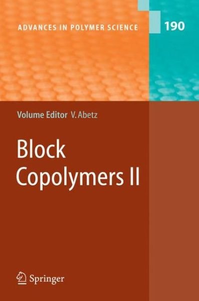 Cover for V Abetz · Block Copolymers II - Advances in Polymer Science (Hardcover bog) [2005 edition] (2005)
