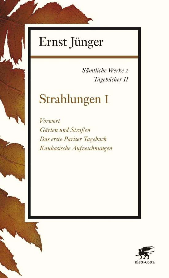 Cover for Jünger · Sämtliche Werke.02 (Book)