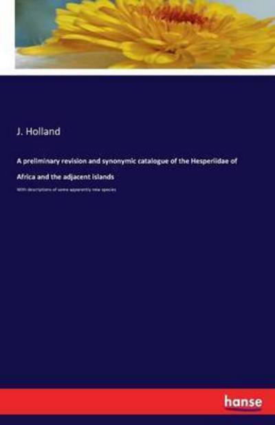 Cover for Holland · A preliminary revision and syno (Book) (2016)
