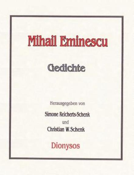 Cover for Mihail Eminescu · Gedichte (Paperback Book) [German edition] (2000)