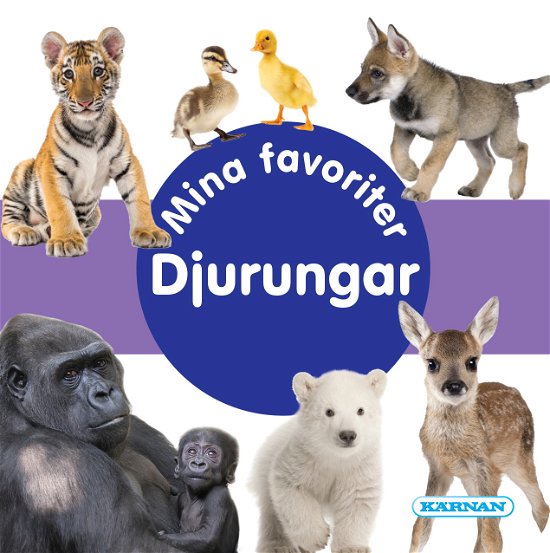 Cover for Mina favoriter Djurungar (Board book) (2024)
