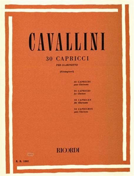 Cover for Ernesto Cavallini:30 Capricci (Book) (1993)