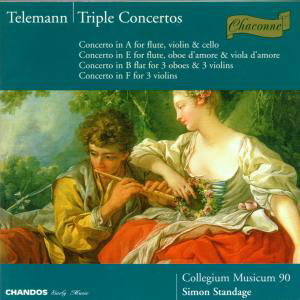 Triple Concertos - Telemann / Standage - Música - CHANDOS - 0095115058022 - 18 de julho de 1995