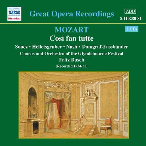 Cover for Busch / Souez / Helletsgruber/+ · MOZART: Cosi fan Tutte (CD) (2004)