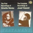 Cover for Neveu,ginette / Hassid,josef · First Recordings / Complete Recordings Testament Klassisk (CD) (2000)