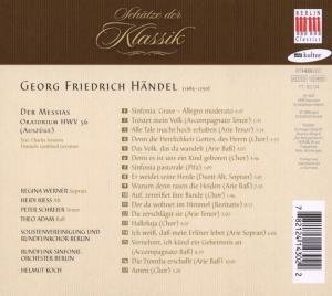 Messiah: Excerpts - Handel / Adam / Schreier - Musik - Berlin Classics - 0782124143022 - 8. juli 2008