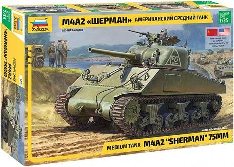 Cover for Zvezda · ZVEZDA - 1/35 M4 A2 Sherman (5/20) * (Legetøj)