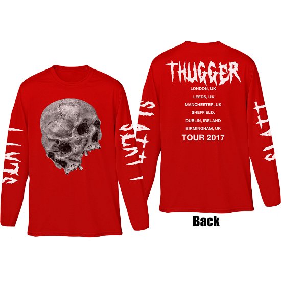 Cover for Young Thug · Young Thug: Thugger Skull (Back &amp; Sleeve Print) (Maglia Manica Lunga Unisex Tg. XL) (N/A) [size XL] [Red - Unisex edition]