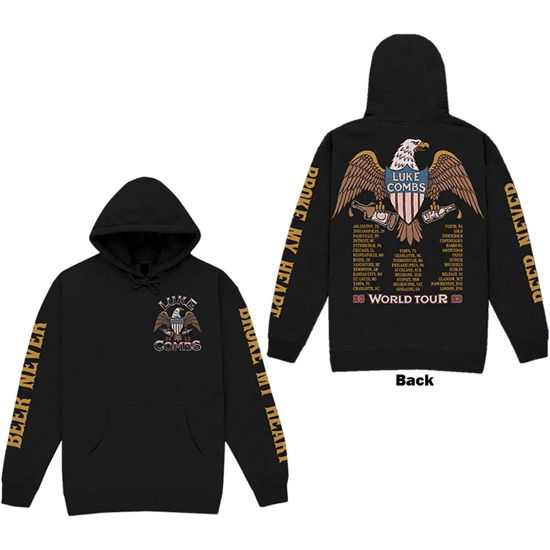 Cover for Luke Combs · Luke Combs Unisex Pullover Hoodie: Tour '23 Eagle (Black) (Back Print &amp; Ex-Tour) (Hoodie) [size S] (2024)