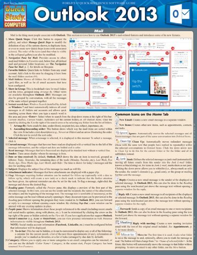 Outlook 2013 (Quick Study: Computer) - Inc. Barcharts - Bøker - QuickStudy - 9781423220022 - 31. mai 2013
