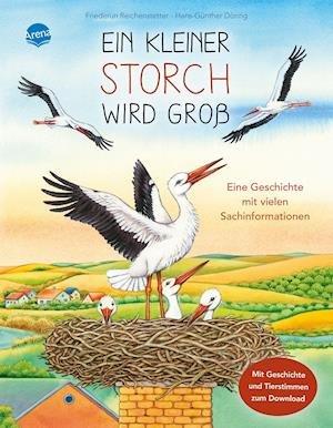 Cover for Friederun Reichenstetter · Ein kleiner Storch wird groß. Eine Geschichte mit vielen Sachinformationen (Innbunden bok) (2022)