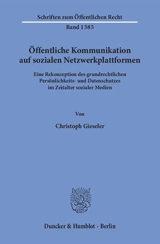 Cover for Gieseler · Öffentliche Kommunikation auf (Bok) (2018)