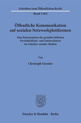 Cover for Gieseler · Öffentliche Kommunikation auf (Buch) (2018)