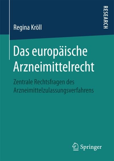 Cover for Kröll · Das europäische Arzneimittelrecht (Bog) (2017)