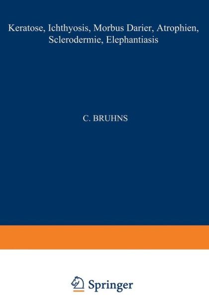 Cover for Deutsche Dermatologische Gesellschaft · Keratosen; Ichthyosis; Morbus Darier; Atrophien; Sclerodermie; Elephantiasis (Paperback Book) (1931)