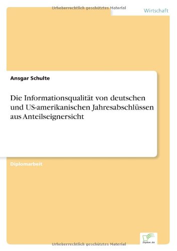 Cover for Schulte · Die Informationsqualität von de (Book) [German edition] (2001)