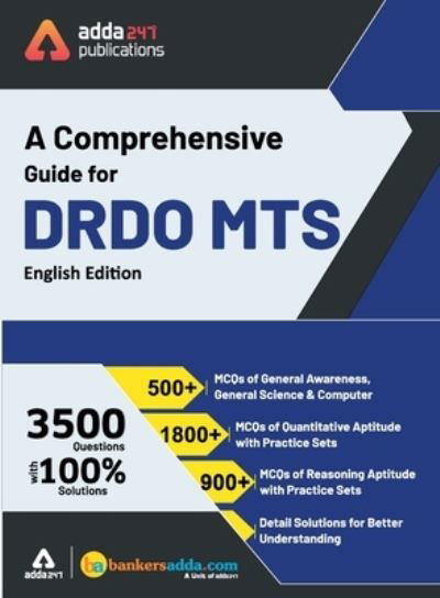 Cover for Adda247 · A Comprehensive Guide for DRDO MTS (Paperback Book) (2020)