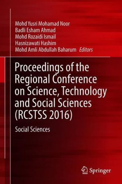 Cover for Proceedings of the Regional Conference on Science Technology and Social Science (Book) [1st ed. 2019 edition] (2018)