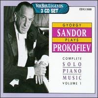 Cover for Prokofiev / Sandor,gyorgy · Complete Solo Piano Music 1 (CD) (1993)