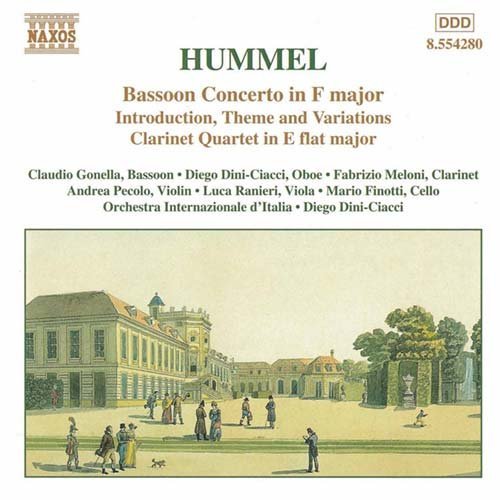 Bassoon Concerto - J.N. Hummel - Music - NAXOS - 0636943428023 - June 10, 1999
