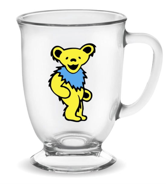 Grateful Dead Yellow Dancing Bear 16Oz Glass Cafe Mug - Grateful Dead - Produtos - GRATEFUL DEAD - 0674449032023 - 11 de julho de 2024
