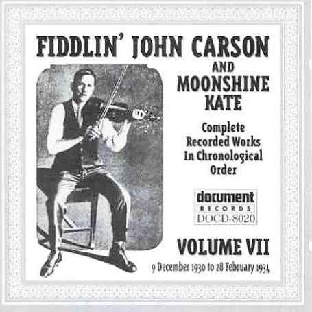 Complete 7 - Fiddlin John Carson - Musiikki - Document - 0714298802023 - maanantai 2. maaliskuuta 1998