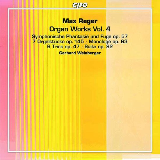 Reger / Organ Works - Vol 4 - Gerhard Weinberger - Musik - CPO - 0761203776023 - 28. juli 2017