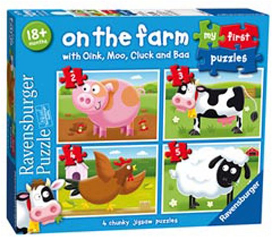 Cover for Ravensburger · On The Farm My First Puzzle 2/3/4/5p (Legetøj) (2024)