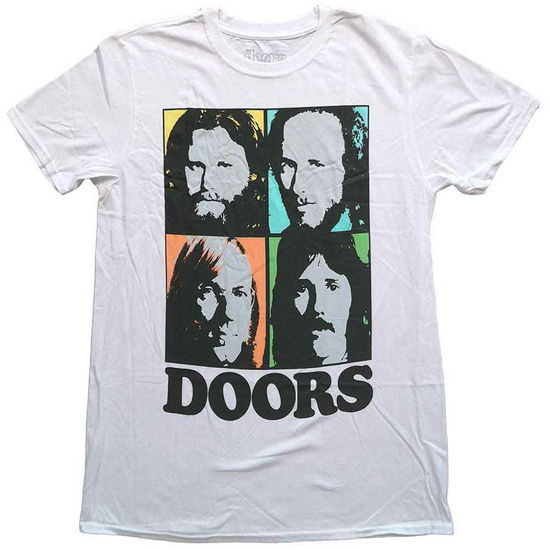 Cover for The Doors · The Doors Unisex T-Shirt: Colour Box (White) (T-shirt) [size S] [White - Unisex edition] (2015)