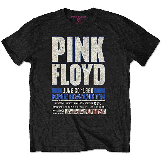 Pink Floyd Unisex T-Shirt: Knebworth '90 Red - Pink Floyd - Koopwaar -  - 5056368686023 - 