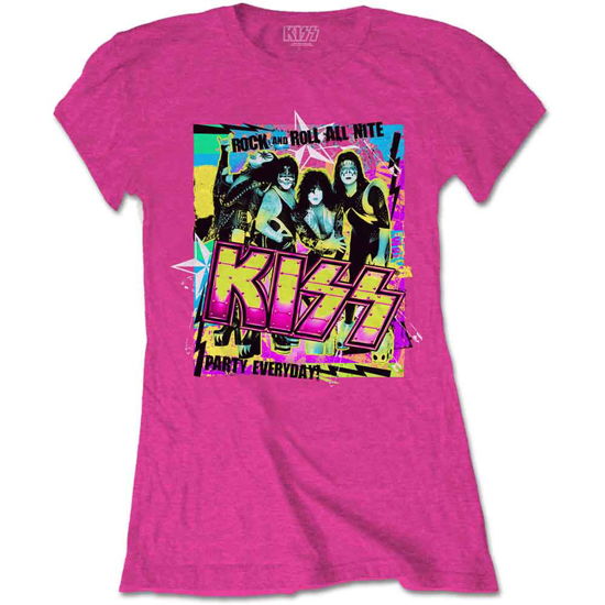 Cover for Kiss · KISS Ladies T-Shirt: Party Every Day (Heliconia Pink) (T-shirt) [size S] [Pink - Ladies edition] (2021)