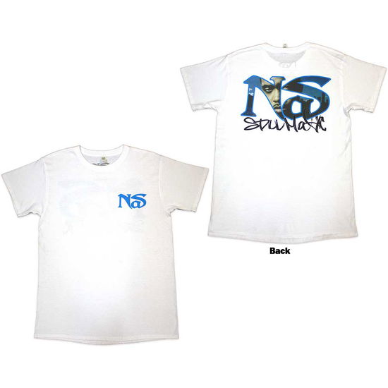 Nas Unisex T-Shirt: Still City Infill (White) (Back Print) - Nas - Fanituote -  - 5056737282023 - keskiviikko 18. syyskuuta 2024