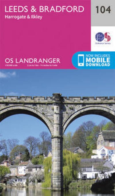 Cover for Ordnance Survey · Leeds &amp; Bradford, Harrogate &amp; Ilkley - OS Landranger Map (Kort) [February 2016 edition] (2016)