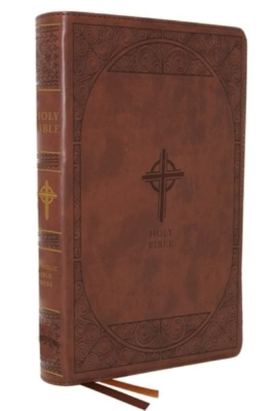 Cover for Catholic Bible Press · NABRE, New American Bible, Revised Edition, Catholic Bible, Large Print Edition, Leathersoft, Brown, Thumb Indexed, Comfort Print: Holy Bible (Leather Book) [Large type / large print edition] (2021)