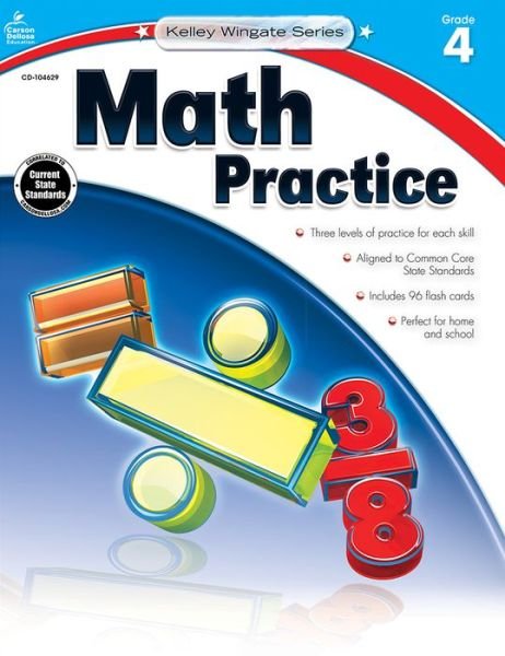 Cover for Carson-dellosa Publishing · Math Practice, Fourth Grade (Common Core) (Pocketbok) (2014)