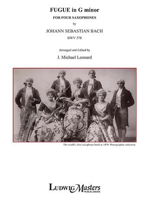Cover for Johann Sebastian Bach · Fugue in G Minor, the Little for Saxophone Quartet (Bog) (2020)