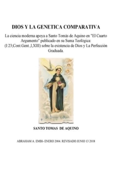 Cover for A a Embi-Sorondo · Dios y la Genetica Comparativa (Paperback Book) (2018)