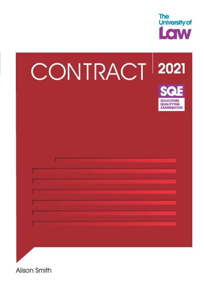 SQE - Contract - SQE1 - Alison Smith - Książki - The University of Law Publishing Limited - 9781914219023 - 27 stycznia 2021