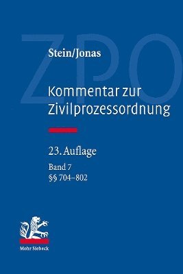 Cover for Reinhard Bork · Kommentar zur Zivilprozessordnung: Band 7: §§ 704-802 (Hardcover Book) [23. Auflage edition] (2024)