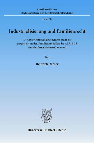 Cover for Dörner · Industrialisierung und Familienr (Book) (1974)