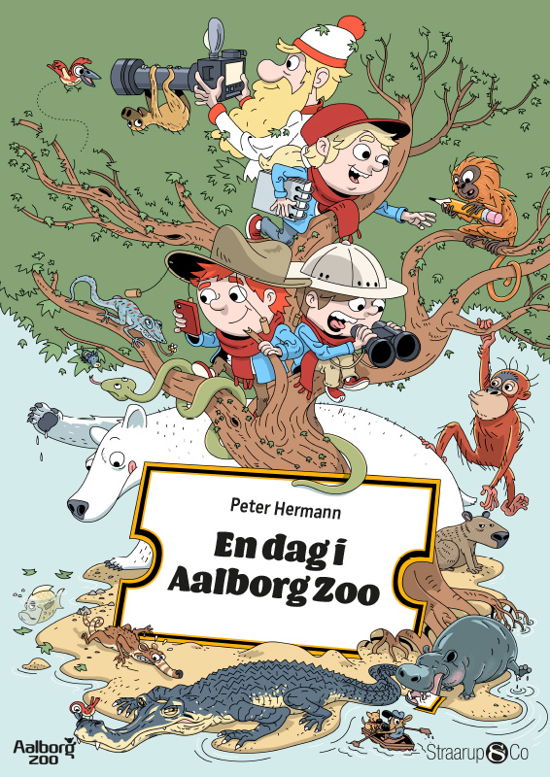 Cover for Peter Hermann · En dag i Aalborg Zoo (Papbog) [1. udgave] (2018)