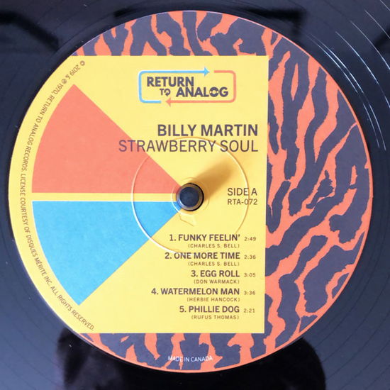 Strawberry Soul - Billy Martin - Music - RETURN TO ANALOG - 0722056183024 - December 6, 2019