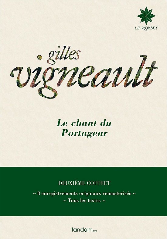 Cover for Gilles Vigneault · Le Chant Du Portageur: Deuxieme Coffret (CD) (2019)