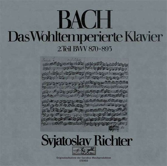 Cover for Sviatoslav Richter · J. S. Bach: Das Wohltemperierte Klavier Vol. 2 (CD) (2009)